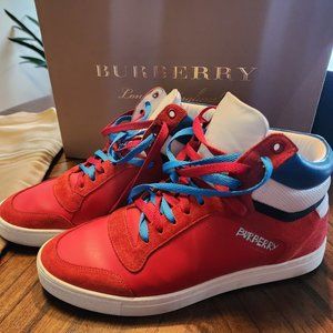 Burberry Reeth red sneakers mens size 41